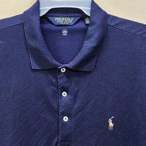 Polo Golf Ralph Lauren Polo Shirt Mens XXL Navy Blue Wicking Stretch Golf
